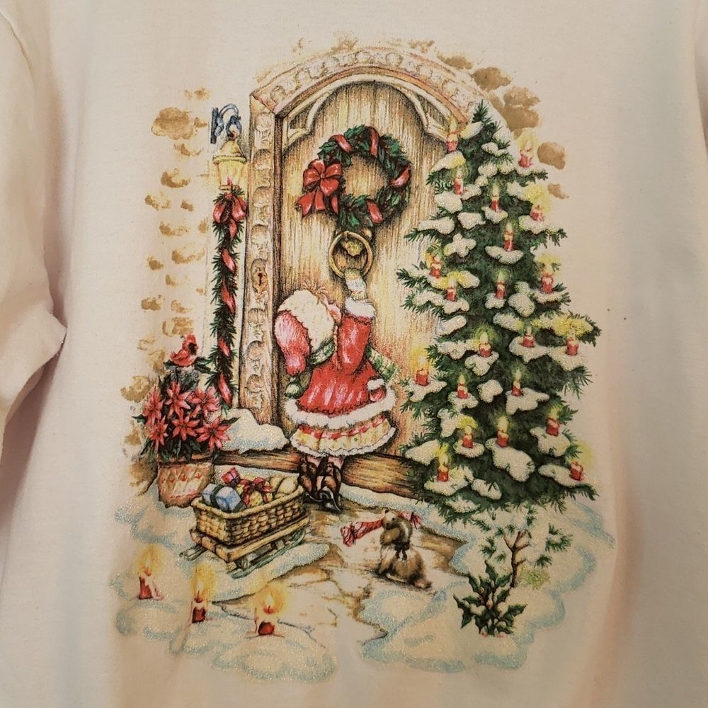 Adorable Vintage Nutcracker Christmas Sweatshirt One Pc Turtleneck Layered Look